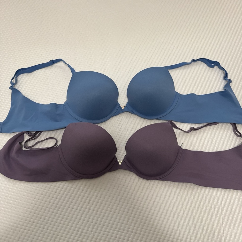 Victoria's Secret Blue and Purple Bra Duo